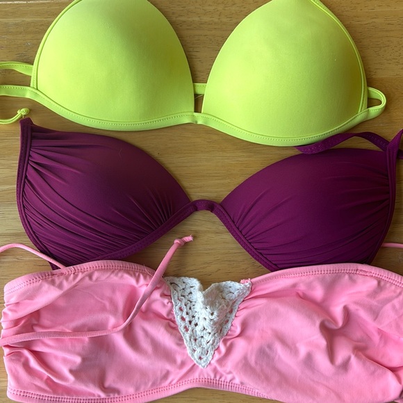FREE WITH PURCHASE Set of 3 Medium Bikini Tops - Picture 1 of 7